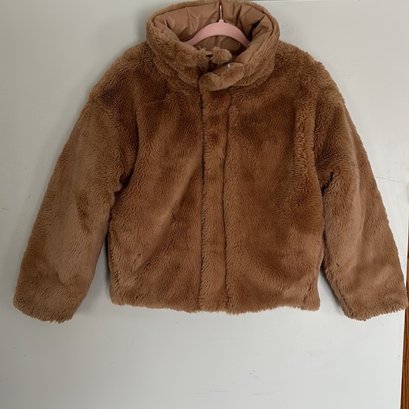 Express Reversible Vegan Leather & Faux Fur Puffer Coat - XXS - Picture 12 of 16